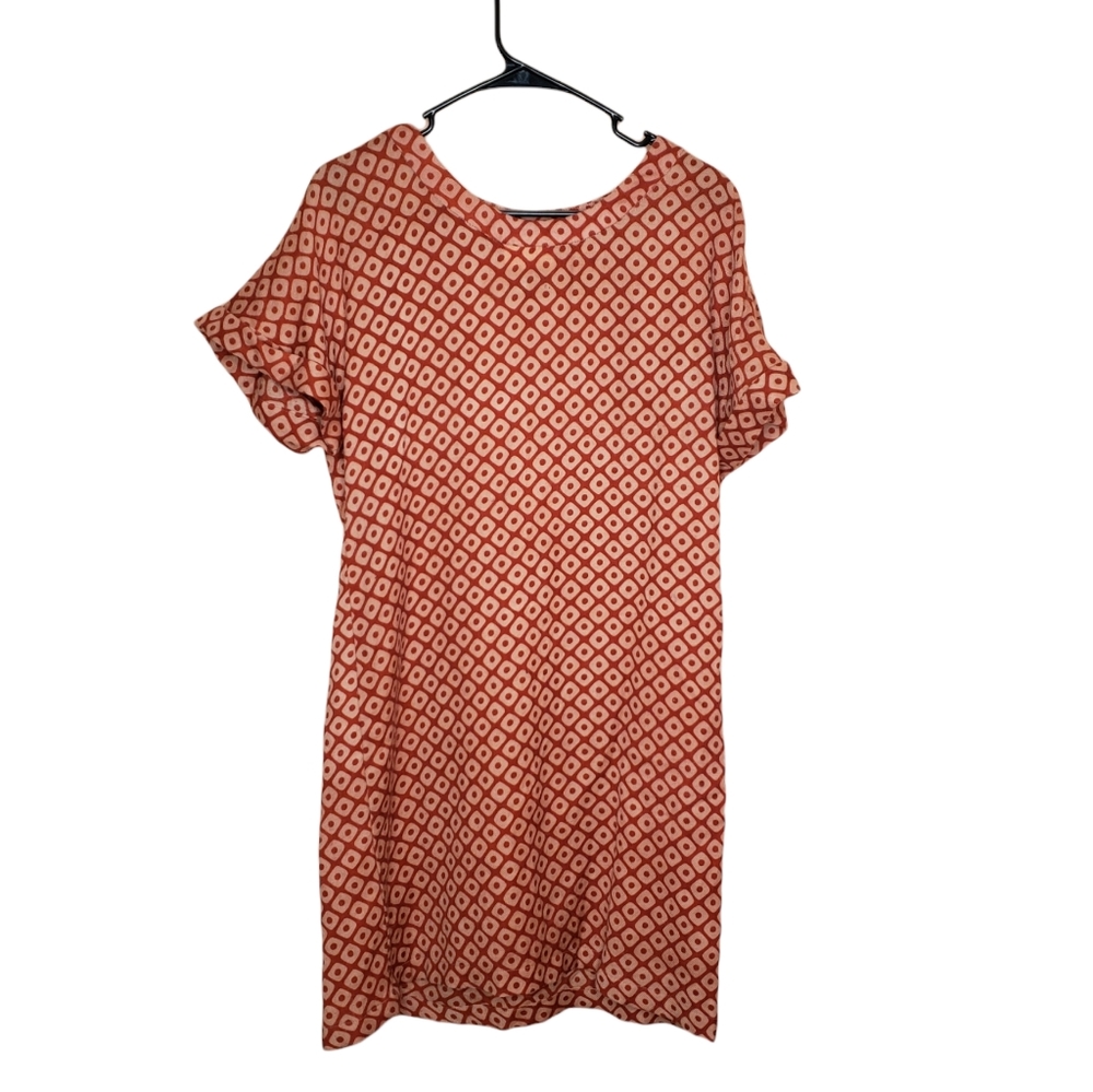 Toast Wool Dress Boxy Fit Geometric Print